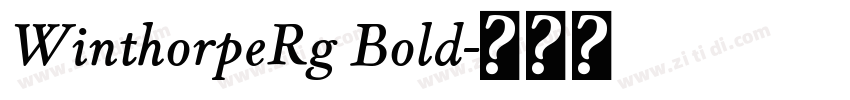 WinthorpeRg Bold字体转换